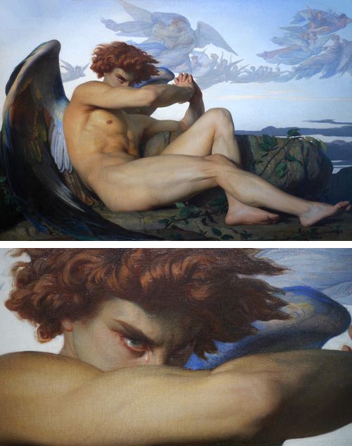 Lucifer crying - Painting - "Fallen Angel” by Alexandre Cabanel (1868)